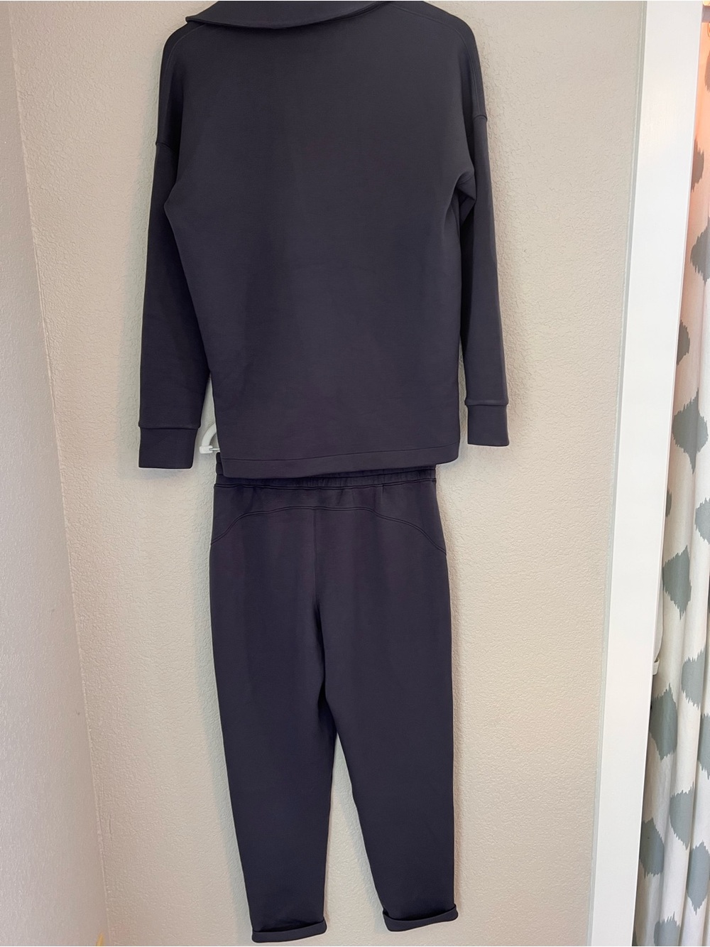 SPANX Black V-Neck Hoodie and Drawstring Joggers Set - Picture 2 of 7